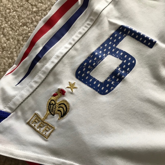French Soccer FFF Adidas Shorts #6 Player Worn - Picture 2 of 6